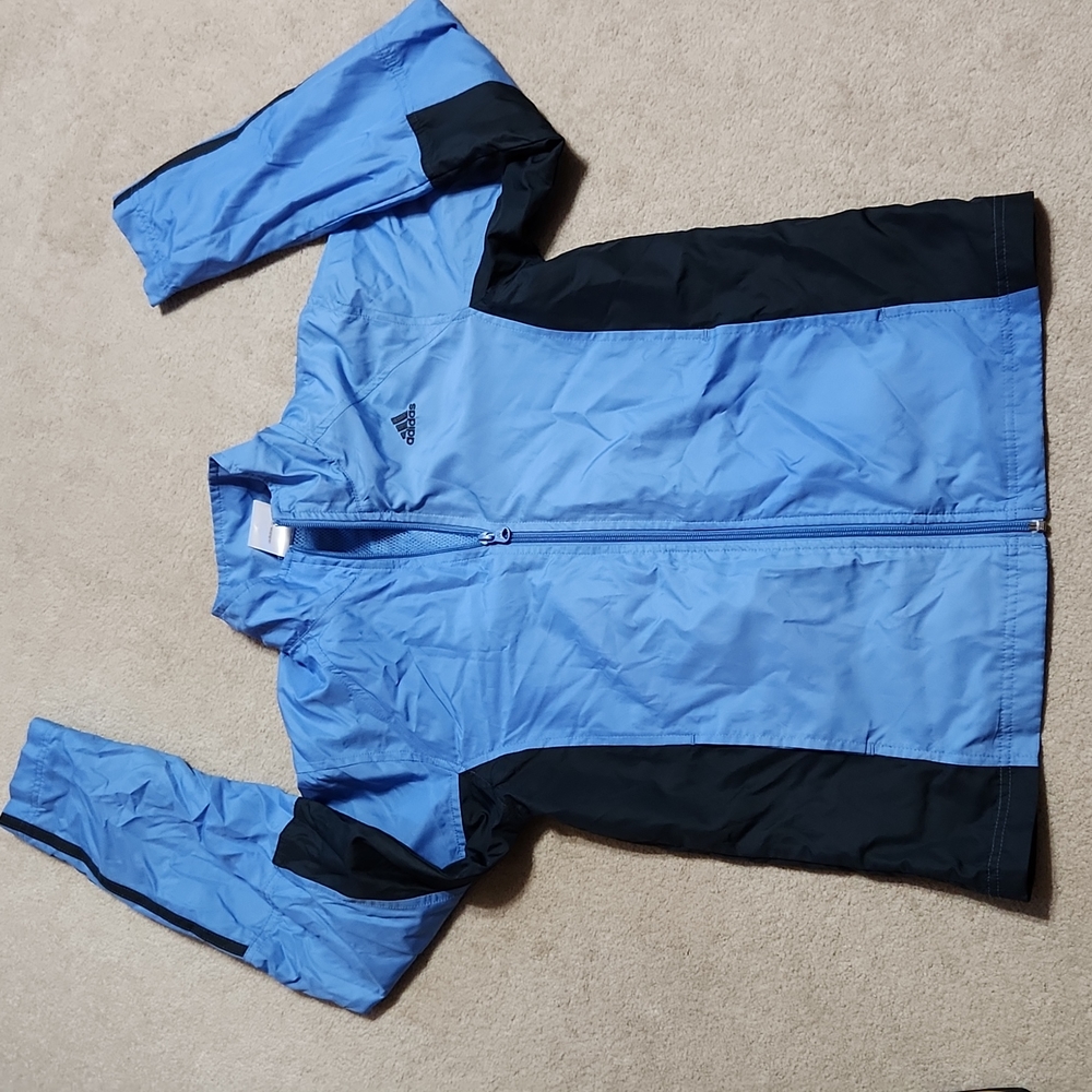 Vintage Adidas Blue  Windbreaker Jacket  - small